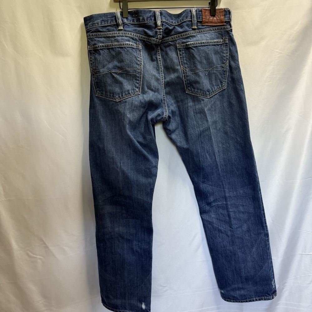 MENS POLO RALPH LAUREN CLASSIC 867 STRAIGHT BLUE‎ DENIM JEANS SIZE 38 X 30 EUC - Picture 3 of 12